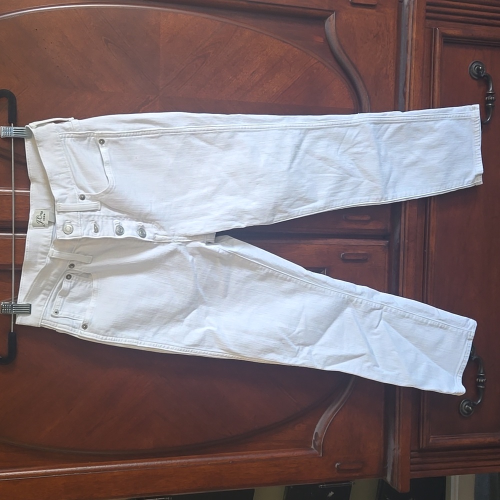 J.crew white straight leg jeans.